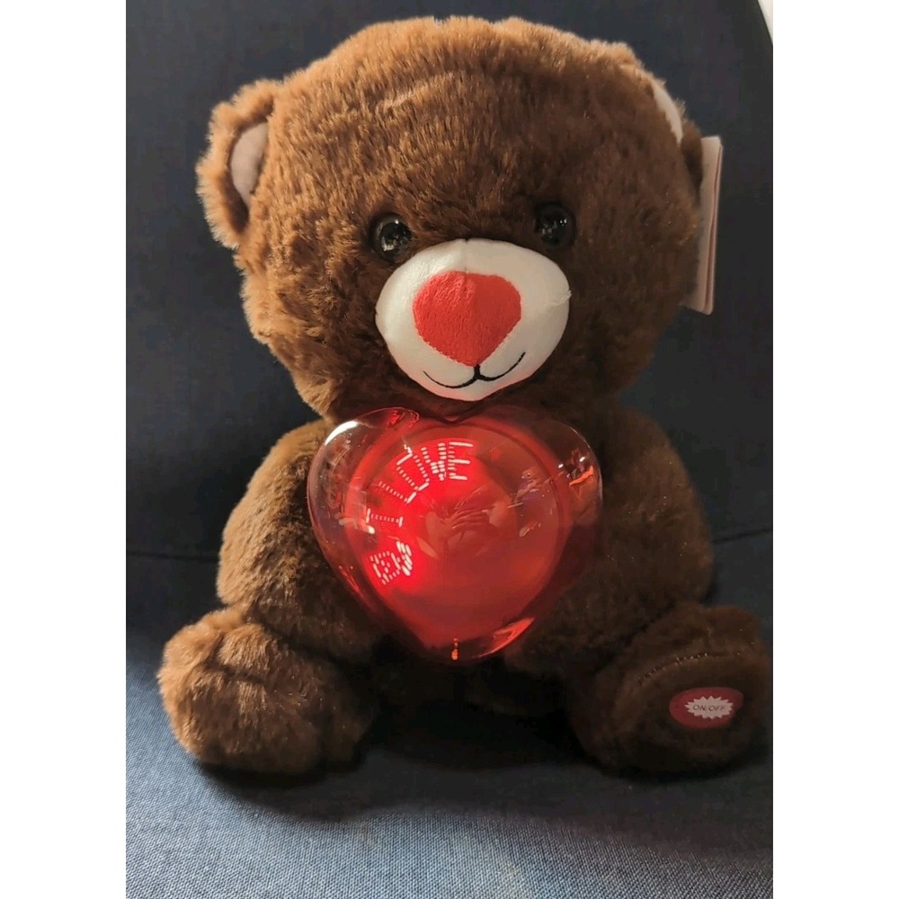 Goffa Valentine's Day Singing Teddy Bear Sings " WILD THING " Lights Up
